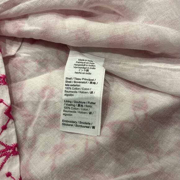 NWT J Crew One Shoulder Eyelet Mini Dress Sz 12 Pink White Boho Preppy Summer - Picture 5 of 8